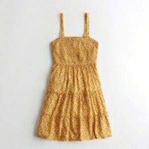 Hollister Yellow Floral Dress XS